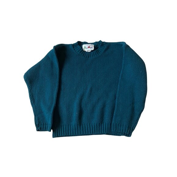Vintage Other - VTG A. in Apple‎ Baby Boy Size L Baby Long Sleeve Sweater Blue Acrylic 90s